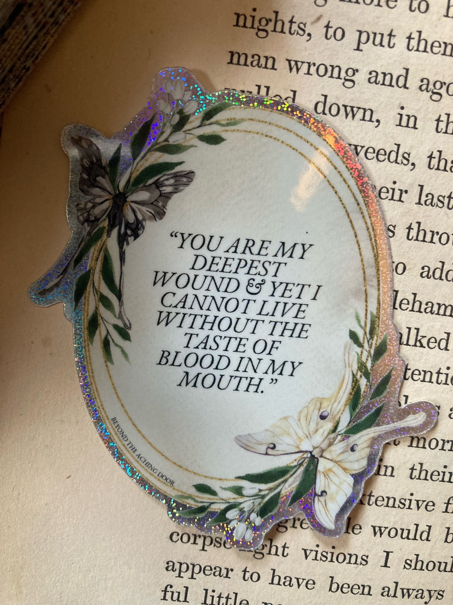 Luna Moth Quote Sticker