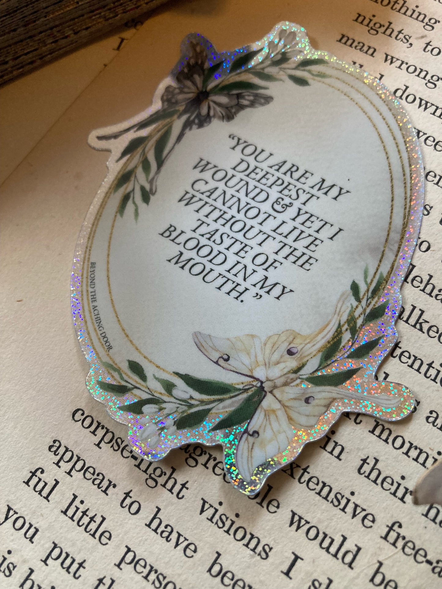 Luna Moth Quote Sticker