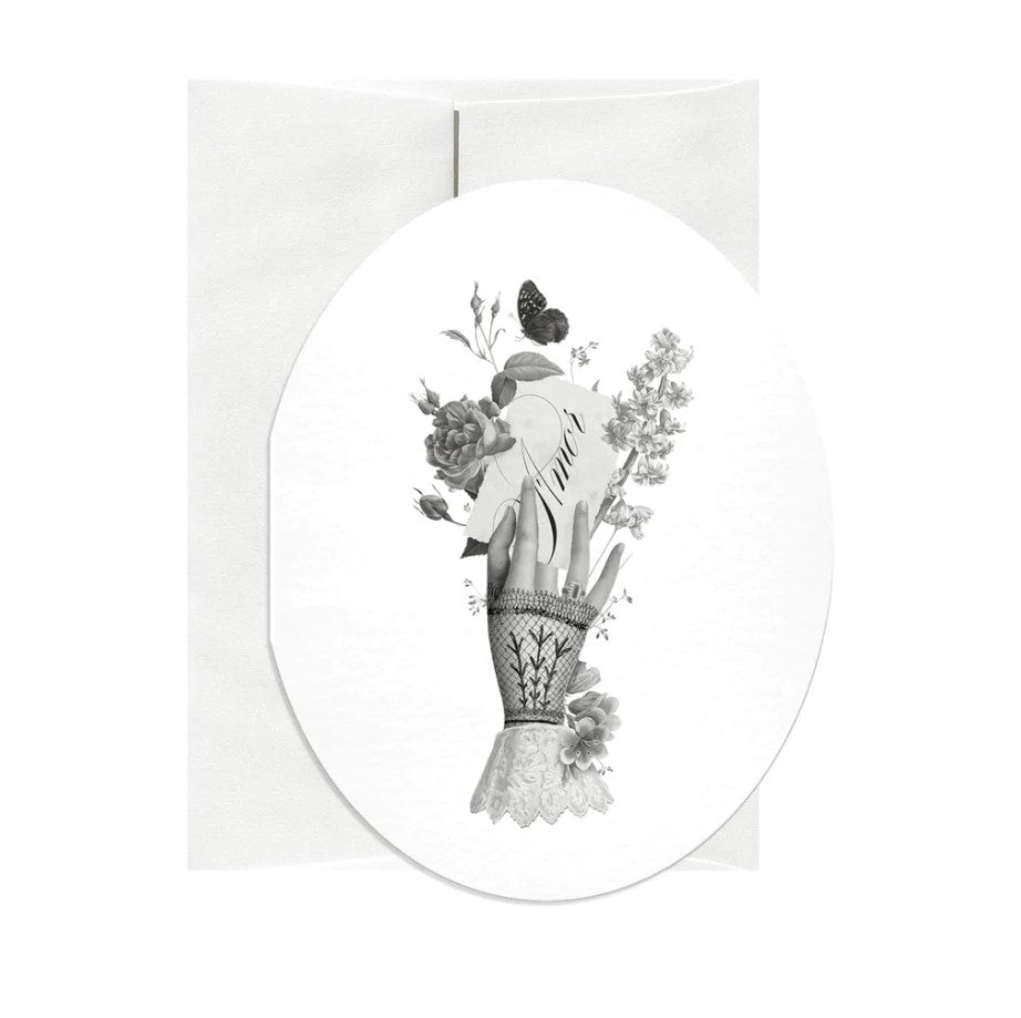 Amor Oval Greeting Card