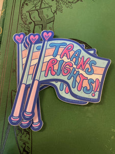 Trans Rights Flag Vinyl Sticker