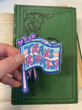 Load image into Gallery viewer, Trans Rights Flag Vinyl Sticker