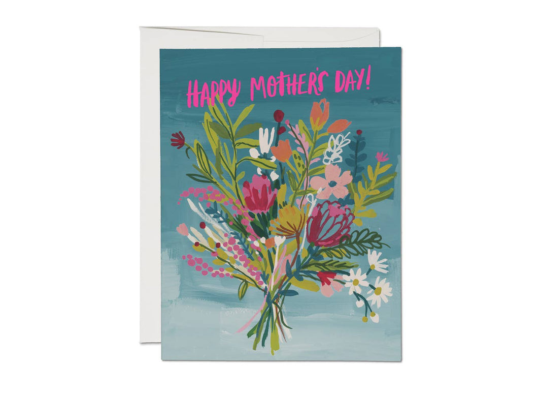 Neon Pink Mother's Day Greeting Card