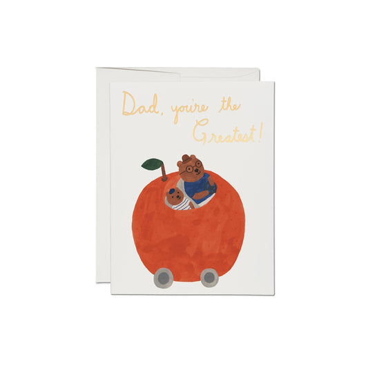 Orange Car Dad Card