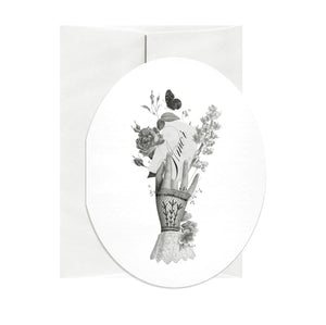 Amor Oval Greeting Card